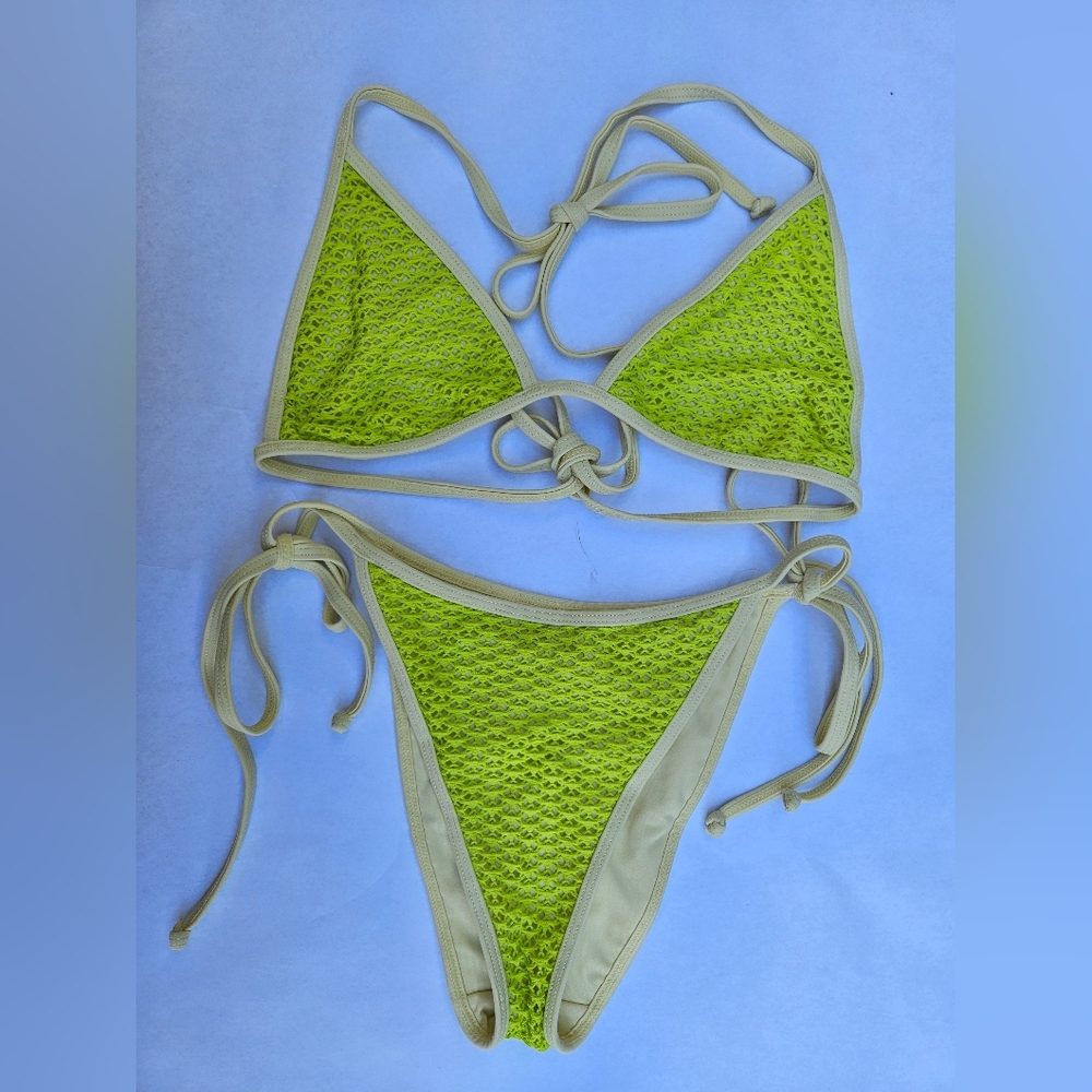 Neon Yellow And Green Bikini
